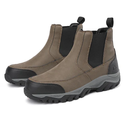 Industrial Construction Leather Boot Certified OEM Wholesale Manufacturer Safety Work Shoes for Worker Men with Steel Toe